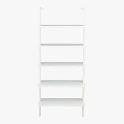 Stairway White Metal Wall Mount Bookshelf 72.5'' -Cb2 Sales 2024 StairwayBookcaseWhiteShortF15