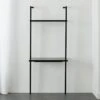 Stairway Black Wall Mount Desk With Shelf 72.5''