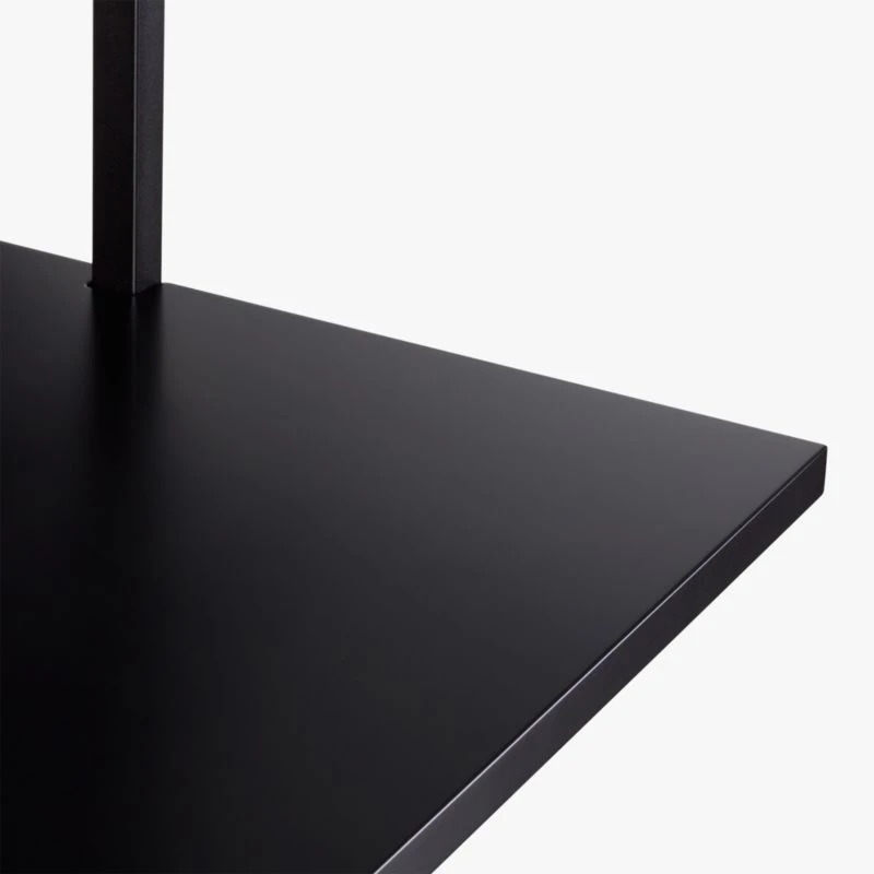 Stairway Black Wall Mount Desk With Shelves 96'' 5 Stairway Black Wall Mount Desk With Shelves 96'' - Image 5