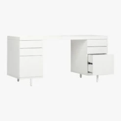 Stairway 6-Drawer White Wood Desk -Cb2 Sales 2024 StairwayModDskW2DrwrWtAV3QS20