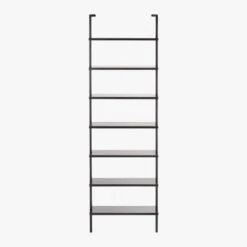 Stairway Black Metal Wall Mount Bookshelf 96'' -Cb2 Sales 2024 StairwayTallBookshelfBlkS18