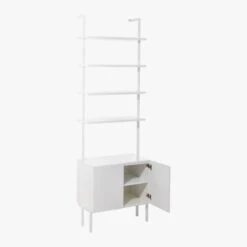 Stairway White Cabinet - 96" Height -Cb2 Sales 2024 StairwayTallWhtCabinet3QAVS19