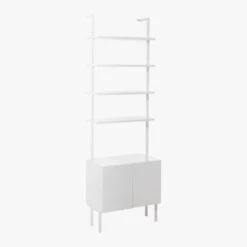 Stairway White Cabinet - 96" Height -Cb2 Sales 2024 StairwayTallWhtCabinet3QS19