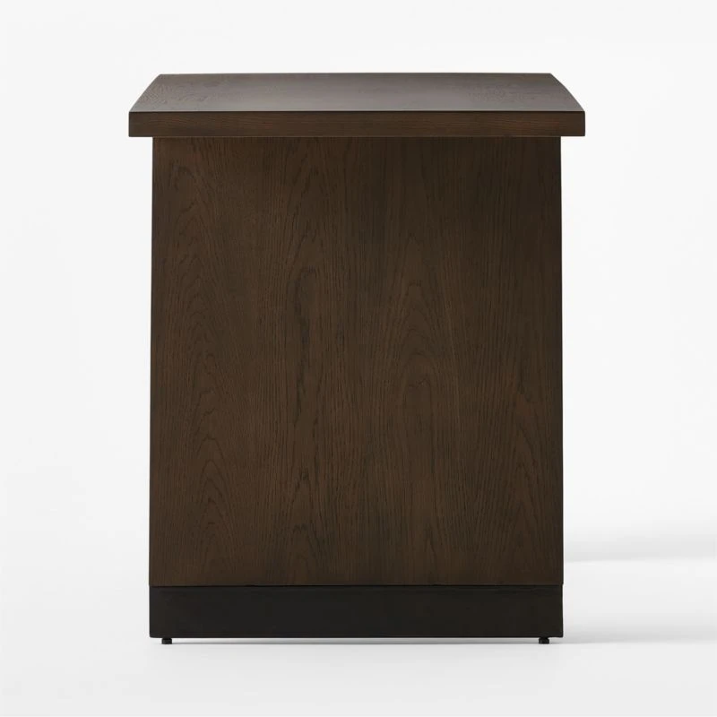 Stilt 2-Drawer Fumed Oak Wood Desk 5 Stilt 2-Drawer Fumed Oak Wood Desk - Image 5