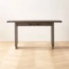 Stilt 2-Drawer Fumed Oak Wood Desk