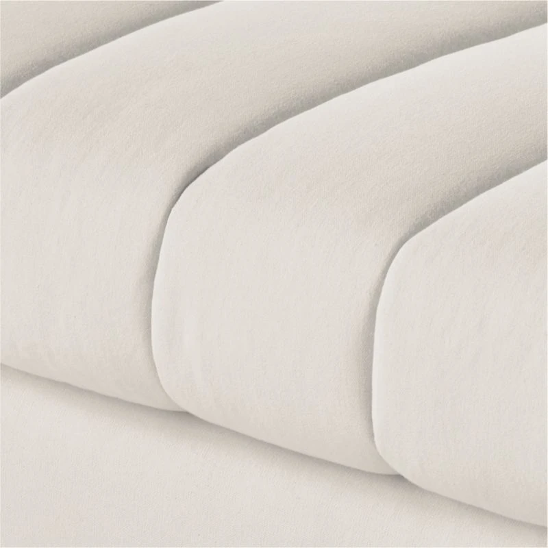 Stitch 3-Piece L-Shaped White Performance Fabric Sectional Sofa 6 Stitch 3-Piece L-Shaped White Performance Fabric Sectional Sofa - Image 6