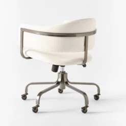 Stretta Ivory Velvet Office Chair -Cb2 Sales 2024 StrettaIvoryMtlOffcChair3QBSSS22