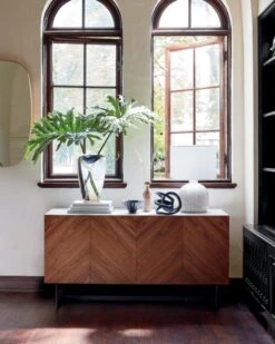 Suspend Marble And Brown Walnut Wood Media Console -Cb2 Sales 2024 SuspendIIMediaConsoleJN19