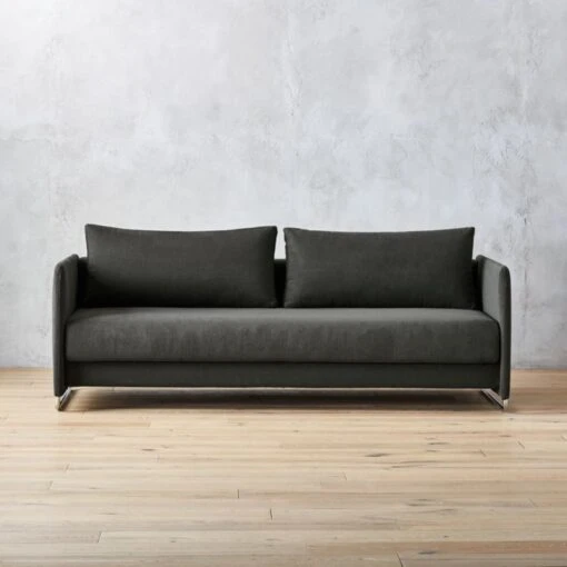 Tandom Dark Grey Sleeper Sofa XL Twin -Cb2 Sales 2024 TandomSleeprSofaDrkGreySHF17 1x1
