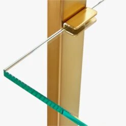 Tesso Brass Metal Wall Mount Bookshelf -Cb2 Sales 2024 TessoBrushedBrassBookcsAVS20