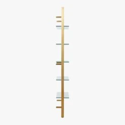 Tesso Brass Metal Wall Mount Bookshelf -Cb2 Sales 2024 TessoBrushedBrassBookcsSDS20