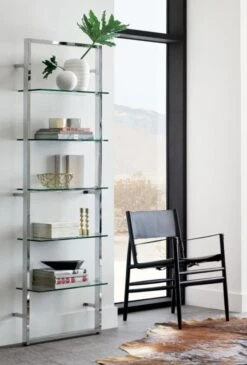 Tesso Black Metal Wall Mount Bookshelf -Cb2 Sales 2024 TessoChrome84inBookcaseJL19