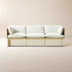 Tol 3-Piece Ivory Boucle Sectional Sofa