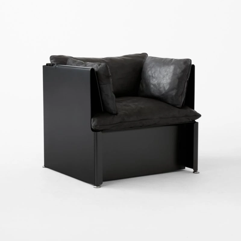 Tol Black Leather Chair 4 Tol Black Leather Chair - Image 4