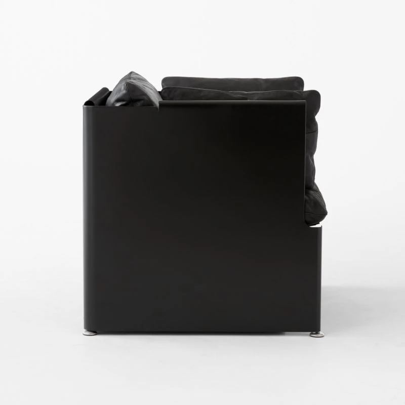 Tol Black Leather Chair 5 Tol Black Leather Chair - Image 5