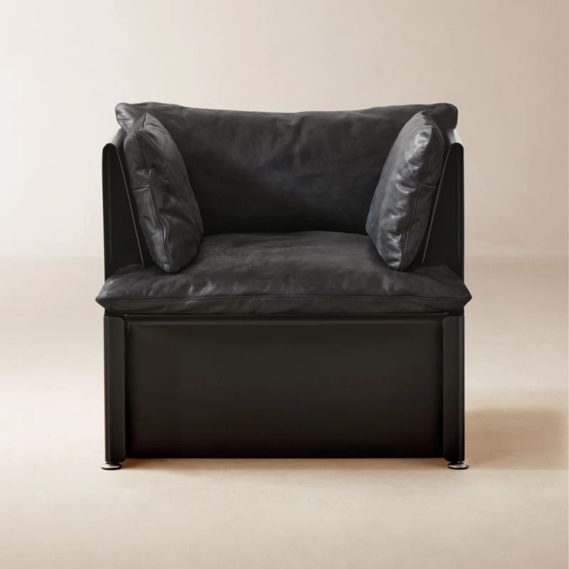 Tol Black Leather Chair 1 Tol Black Leather Chair