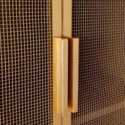 Trace Brass Wire Bookcase -Cb2 Sales 2024 TraceBrassMshDoorBookcaseAVF19