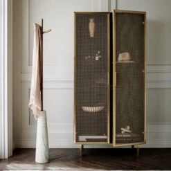 Trace Brass Wire Bookcase -Cb2 Sales 2024 TraceBrassWireMeshFB21 1x1