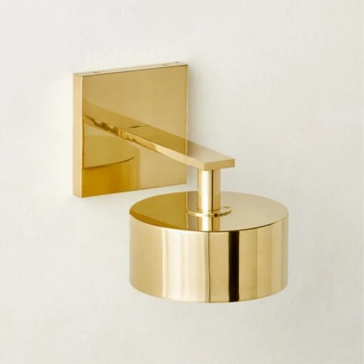 Trada Polished Brass Wall Sconce Light -Cb2 Sales 2024 TradaPlhdBrsWallSconceSHF23