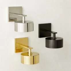 Trada Polished Brass Wall Sconce Light -Cb2 Sales 2024 TradaWallSconceGroupFHF23