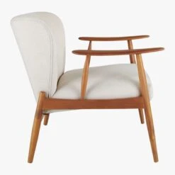 Troubadour Natural Wood Frame Chair -Cb2 Sales 2024 TroubadourNtrlArmChairSDF19