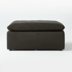 Turn Raven Black Sateen Ottoman 7 Turn Raven Black Sateen Ottoman -Cb2 Sales 2024 TurnOttomanRavenSOSSS21