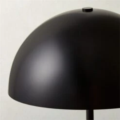 Venus Black Metal Dome Table Lamp With Marble Base -Cb2 Sales 2024 VenusDmBlkMrblTableLampAV2SHS23