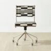 Vicino Black And White Patterned Upholstered Office Chair