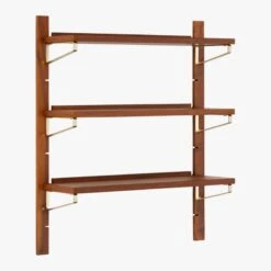 Walnut Modular Single Shelf 39.5" -Cb2 Sales 2024 WalnutMod39p5SingleShelf3QF18