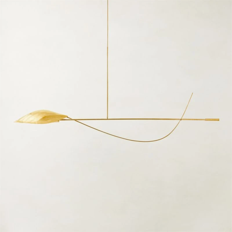 Zel Unlacquered Brass Mobile Chandelier 1 Zel Unlacquered Brass Mobile Chandelier