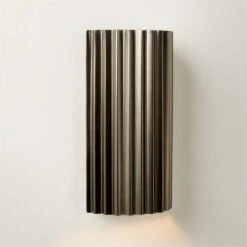 Zinnia Blackened Brass Wall Sconce -Cb2 Sales 2024 ZinniaBlackenedBrsScncROF22
